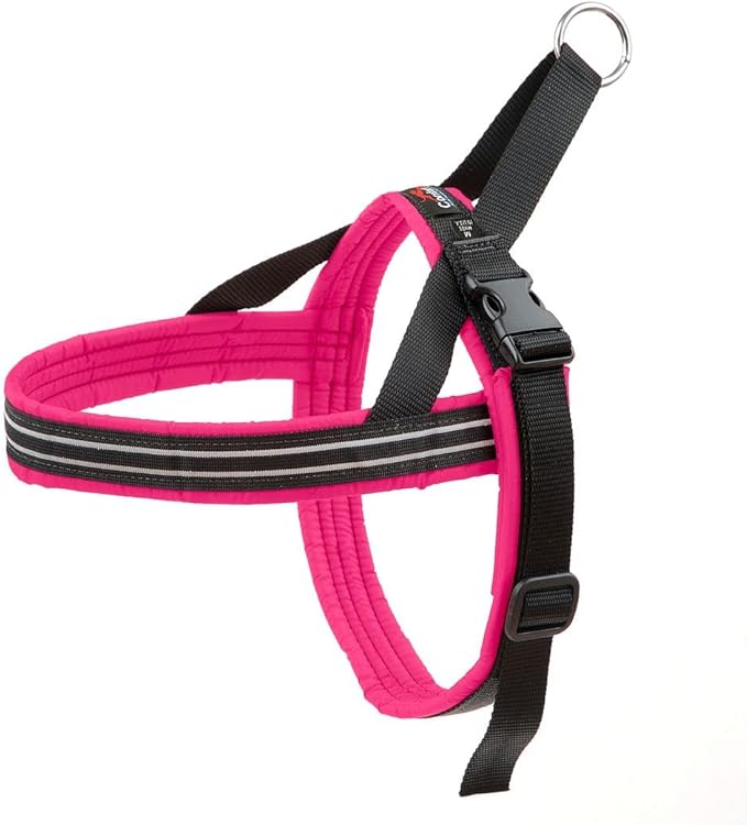 ComfortFlex Sport Dog Harness – No-Choke, Fully Padded, Non-Chafing Harness with Control Handle – Reflective, Lightweight, Adjustable for Active Dogs - XLarge, Hot Pink
