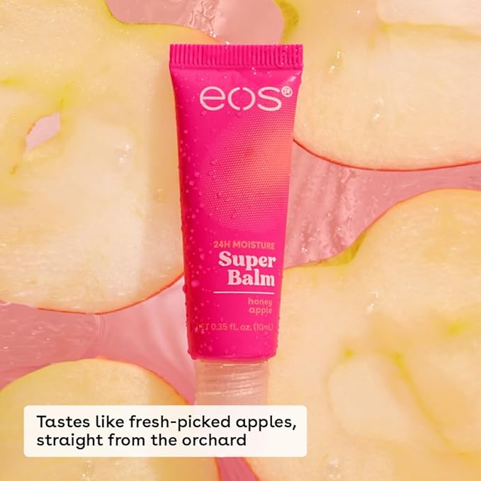 eos 24H Moisture Super Balm - Honey Apple, Day or Night Lip Treatment, Made for Sensitive Skin, Lip Balms & Moisturizers, 0.35 fl oz (Pack of 2)