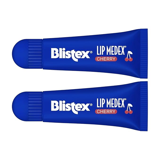 Blistex Cherry Lip Medex, 0.35 oz Each, Advanced Hydration, Medicated Relief with Cooling, Soothes and Protects, Restores Healthy Moisture Balance to Lips, 2 Count, (Pack of 2)