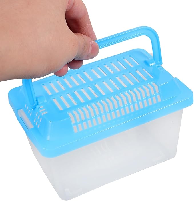 Plastic Turtle Fish Tank Pet Fish Tank Small Aquarium Plastic Goldfish Aquarium Habitat Acrylic Reptile cage reptisoil terrariums Handheld Feeding Box Household