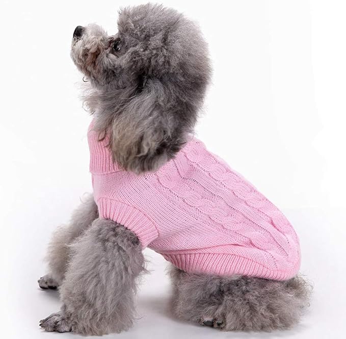Dog Sweater, Warm Dog Sweaters for Small Dogs Medium Large Dogs, Cute Winter Classic Turtleneck Pet Sweater Cat Sweater Dog Clothes Coat Dog Christmas Sweaters for Girls Boys Dog Puppy Cat