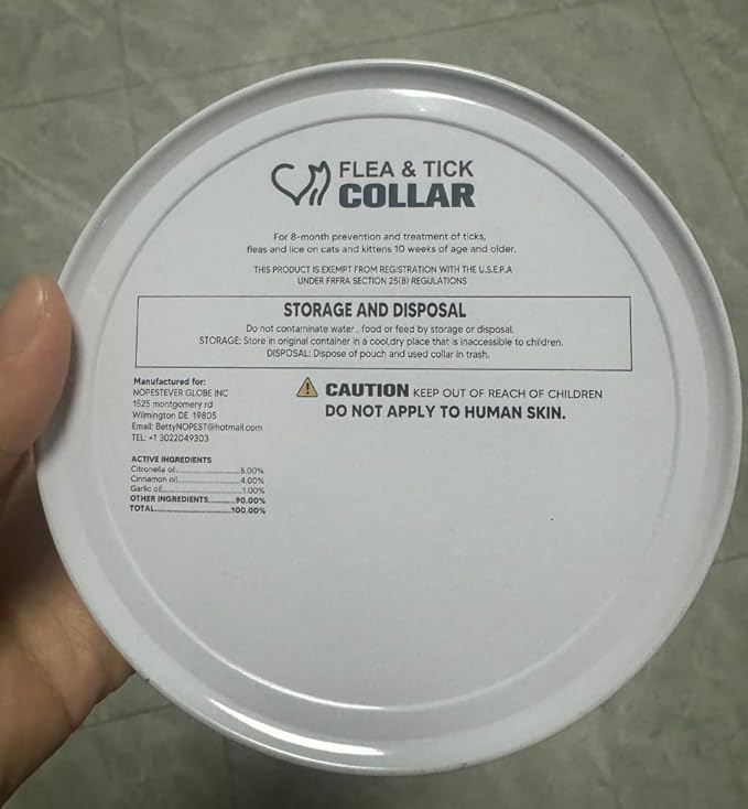 Flea Collar for Cats， Safe to Use - 1P