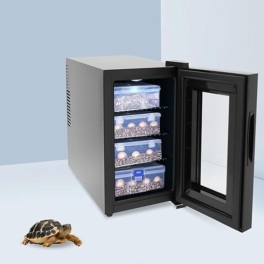 Reptile Egg Incubator, 6.08 Gal Capacity Reptile Scientific Lab Incubator with LED Screen, 50-104°F Adjustable Temperature Air Cooling Detachable Cabinet Incubators ±34.7°F Temperature Accuracy