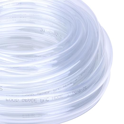 DERNORD PVC Tubing 7/16"ID X 9/16"OD Flexible Clear Vinyl Hose 25 Feet for Food Grade