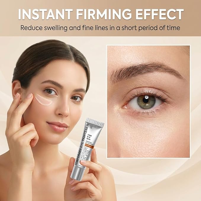 Perfection Eye Tightener Cream, Instant Firming Lifting Eye Cream for Wrinkles, Puffiness & Fine Lines, Gentle Skin Care All Skin Types-White-(2PCS with 2 Brushes)