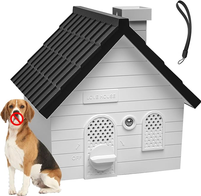 Nigrin Anti Barking Device for Dogs, Bark Box, 3 Modes Dog Barking Deterrent Devices, Weatherproof Anti Bark Device for Dogs, 50 Ft Barking Dog Silencer, A Safe and Effective Anti Barking Device (NO)