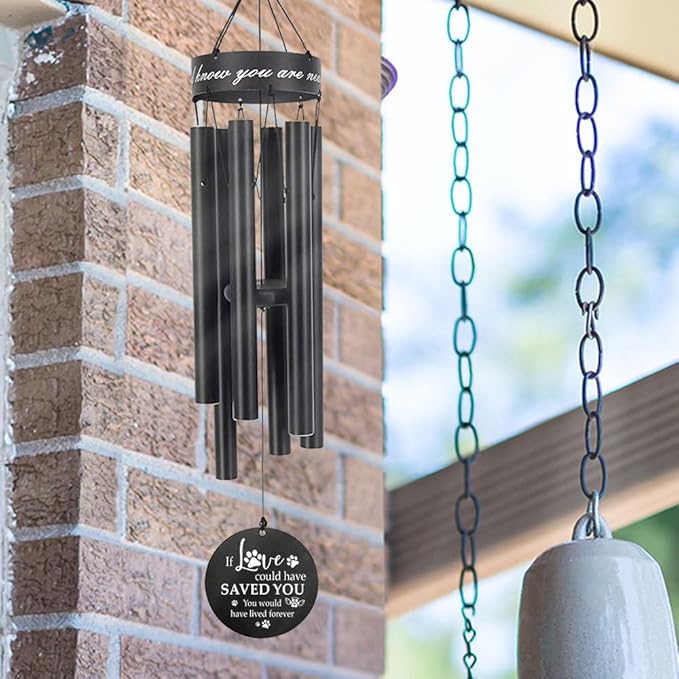 ASTARIN Pets Personalized Name 30" Wind Chimes, Pet Memorial Gifts for Loss of Dog, Custom Dog Remenbrance Gift in Memory, Sympathy Family Love Pet Dogs Cat Gift for Son Daughter Friends