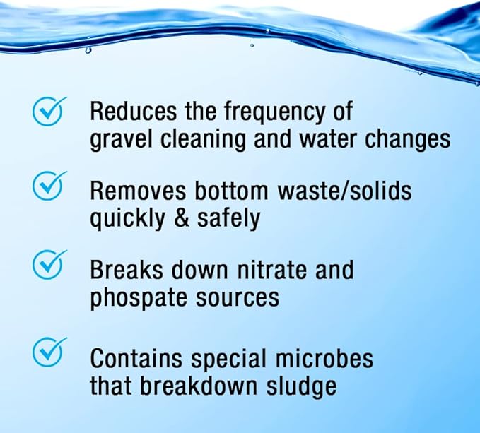 Microbe-Lift Gravel & Substrate Cleaner for Saltwater Aquarium and Freshwater Tanks, Tank Cleaner and Aquarium Water Conditioner, Clarifies Water, Reduces Muck, Aquarium Supplies, 16 Ounces (GSC16)