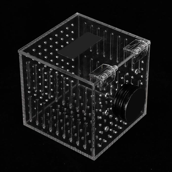 Acrylic Magnetic Aquarium Fish Breeding Isolation Box Hatchery Cage for Baby Fish Incubator Strong Magnetic Design, Easy Maintenance, Maximum Thickness 15Mm