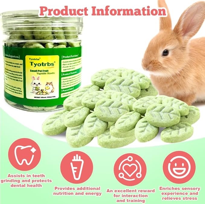 Vegetable Chews Treats Grain Natural Snacks, Spinach for Hamsters, Rabbits, Guinea Pigs & Gerbils Crunchy