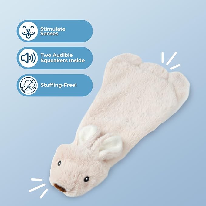 Best Pet Supplies Squeaky Dog Toys with Soft Durable Fabric for Small, Medium and Large Pets Interactive Toy for Indoor Play, Supports Active Biting and Play - Hare, Large