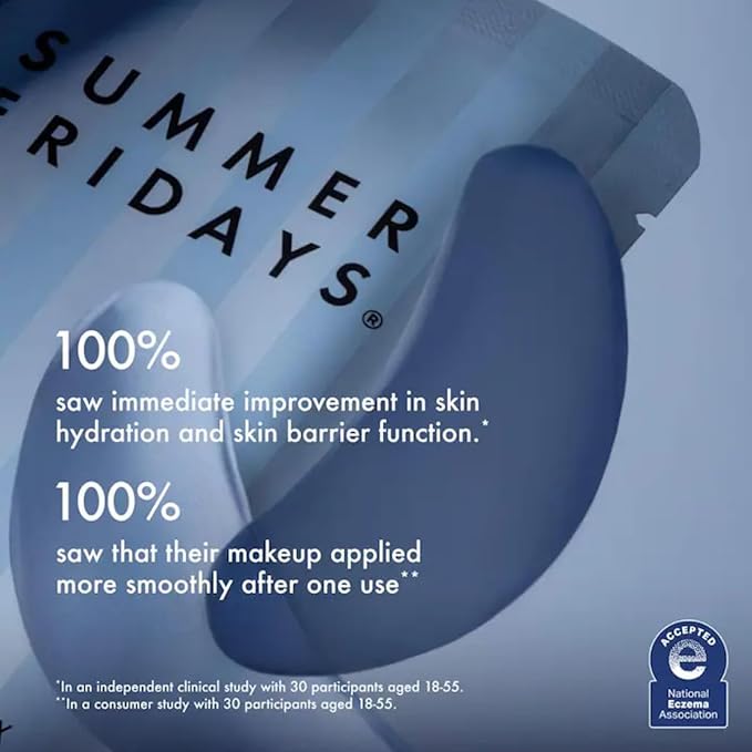 Summer Fridays Jet Lag Under Eye Patches - Hydrating & Depuffing Hydrogel Eye Masks with Caffeine & Peptides to Soothe & Refresh the Undereye Area (6 Pairs)