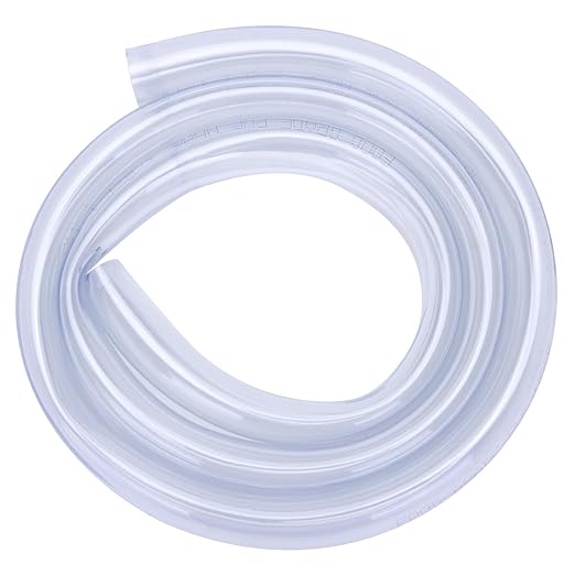 DERNORD PVC Tubing 7/8"ID X 1-1/10"OD Flexible Clear Vinyl Hose 5 Feet for Food Grade