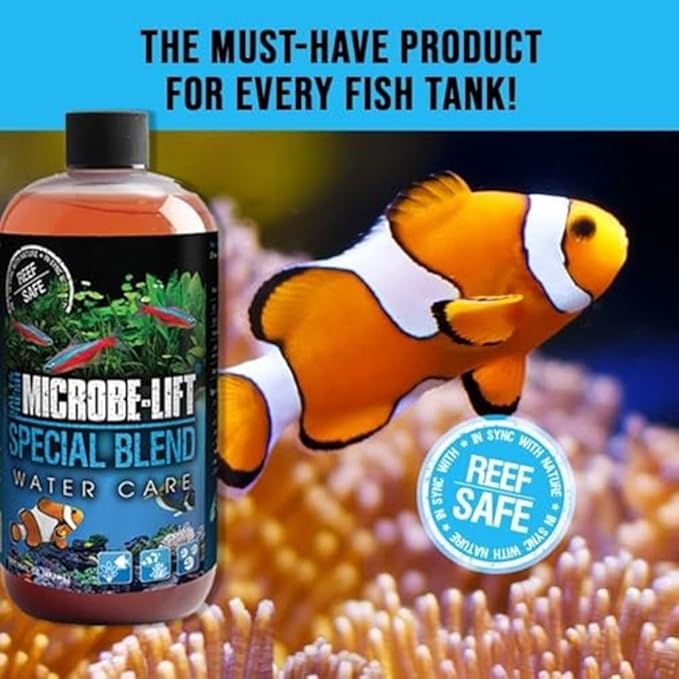 MICROBE-LIFT Special Blend Aquarium Treatment, Fish Tank Water Conditioner for Freshwater and Saltwater Tanks, Helps with Aquarium Algae Control and Odor, 1 Gallon (SBHG1)