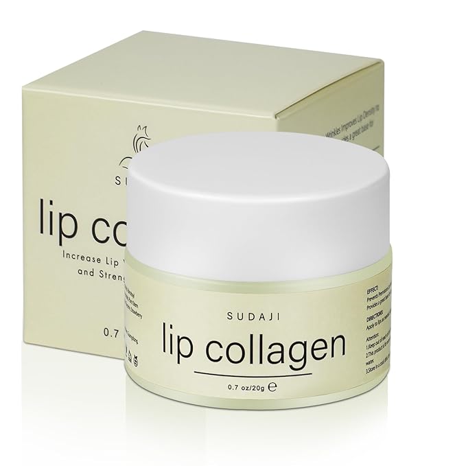 Lip Collagen + Peptide 0.7oz, Collagen Lip Mask with Vitamins E, A -Lip balm to Nourish & Hydrate Lips, Lip Moisturizer for Gentle exfoliating (Coconut)