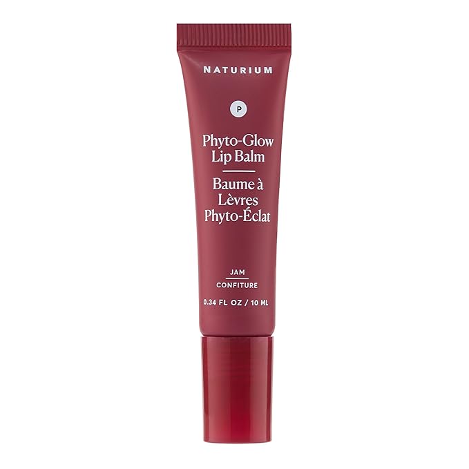 Naturium Phyto-Glow Lip Balm, Hydrating Lip Care with a Glossy Finish, 0.34 oz Jam