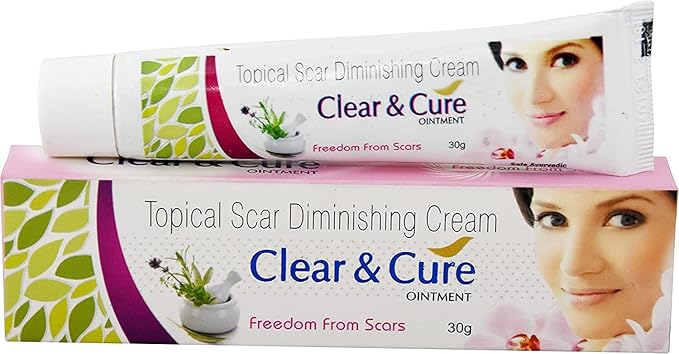 AZAZ Afflatus Ayurvedic Clear & Cure Anti Acne & Scar Removal Cream || Anti Pigmentation, Anti Blemish || Effective on Burn, Stretch & Post Pregnancy Marks- 30gm (Pack of 3)