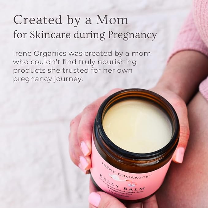 Belly Bundle by Irene Organics - Organic Belly Butter and Oil for Pregnancy Stretch Mark Prevention and Treatment - Award Winning Skincare For Pregnancy and Postpartum - Mother's Day Gift Set (Small)