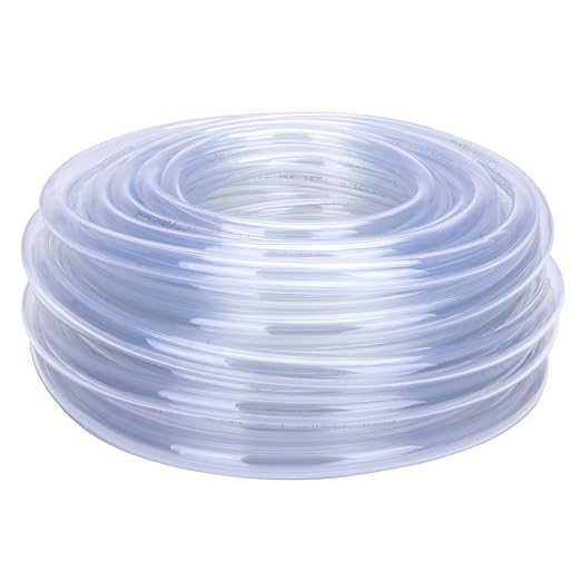 DERNORD PVC Tubing 9/16"ID X 3/4"OD Flexible Clear Vinyl Hose 100 Feet for Food Grade