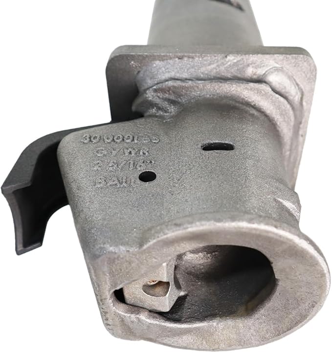 Shocker Replacement Gooseneck Stem & Demco Coupler for 2-5/16" Ball - Round 4" Straight Pin - Raw Steel - 30,000 lbs - Adjustable