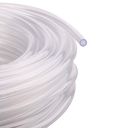 DERNORD PVC Tubing 1/4"ID X 3/8"OD Flexible Clear Vinyl Hose 100 Feet for Food Grade