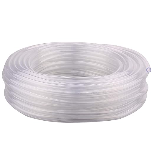 DERNORD PVC Tubing 1/4"ID X 3/8"OD Flexible Clear Vinyl Hose 100 Feet for Food Grade