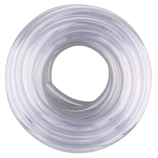 DERNORD PVC Tubing 3/4"ID X 1"OD Flexible Clear Vinyl Hose 50 Feet for Food Grade