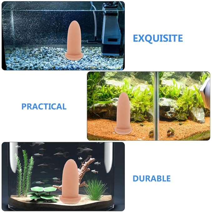 Sosoport 3pcs Fish Breeding Cone Ceramic Fish Breeding Tool for Aquarium Landscape