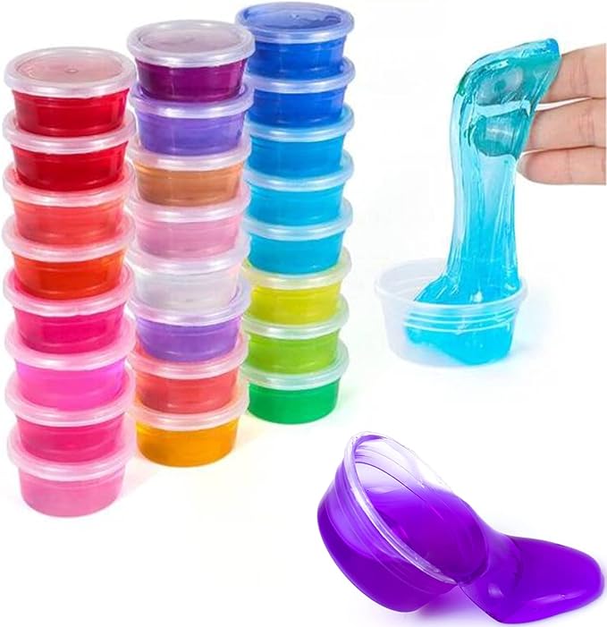 XINGLIAN 400 Pieces 4 oz Clear Small Plastic Containers with Lids for Slime Disposable Foam Ball Storage Leakproof Containers with Lids for DIY Craft Making