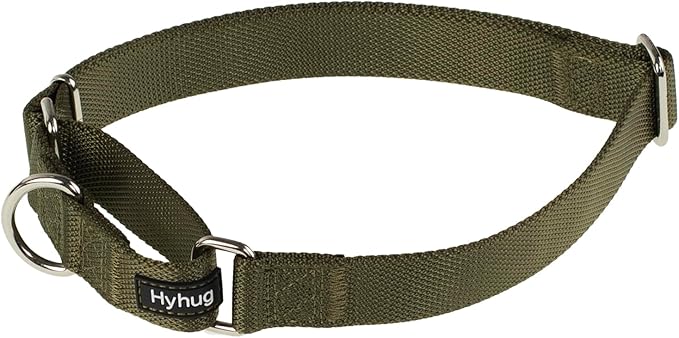 Hyhug Martingale Collar for Dogs Small Green |Escape - Proof Heavy Duty Nylon Durable No Buckle, Ideal for Training & Daily Walks