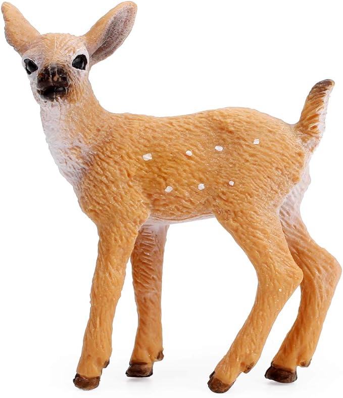 Forest Animal Figures Cake Toppers, Woodland Creatures Toy Figurines Set (5pcs Forest Animals)