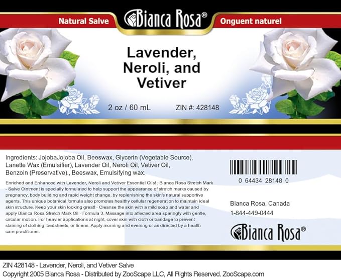 Bianca Rosa Lavender, Neroli, and Vetiver Salve (2 oz, ZIN: 428148) - 2 Pack