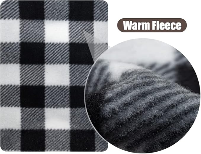 EXPAWLORER Plaid Cat Sweater - Pet Clothes Cat Puppy Vest Warm Fleece Hoodie for Cats, Fall and Cold Winter Coat Pullover Design, Buffalo Checked Sweatshirt Clothing Also for Small Dogs