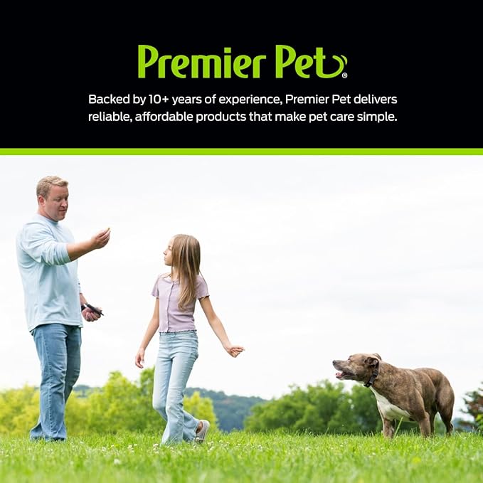 Premier Pet Dog Static Collar - 1000ft Dog Training Collar 2-Dog Bundle with Remote Dogs - Rechargeable Waterproof with 3 Training Modes - Tone Vibration & 16 Levels of Safe Static
