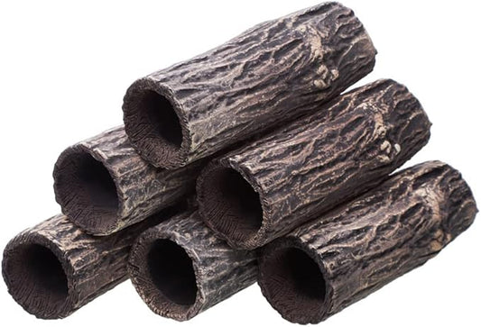 Plecoceramics Pleco Cave Natural Breeding Ceramic Decorations Fish Tank Aquarium Small Size (6 pcs)
