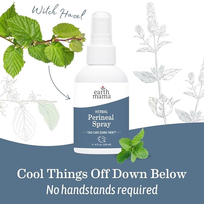 Earth Mama Postpartum Recovery Kit | Take Care Down There® with Organic Perineal Balm & Herbal Perineal Spray, 2-Piece Set
