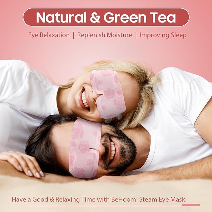 Steam Eye Mask, 10Packs Heated Eye Mask, Self Heating Disposable SPA Warm Compress for Eyes Sleep Mask, Travel Essentials & Relaxation Gifts, Valentine's Day Gifts (Rose Scent)