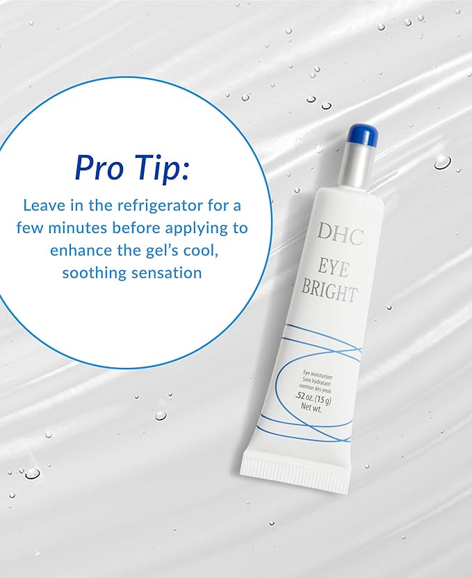DHC Eye Bright, Lightweight Eye Gel, Minimizes Dark Circles and Puffy Eyes, Absorbs quickly, Daytime and Nighttime Use, Ideal for All Skin Types, 0.52 oz. Net wt.