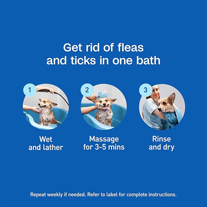 ADAMS Plus Flea & Tick Shampoo with Precor IGR for Cats, Kittens, Dogs & Puppies Over 12 Weeks of Age, Sensitive Skin Flea Treatment, Kills Adult Fleas, Flea Eggs, Ticks, and Lice, 24 Ounces