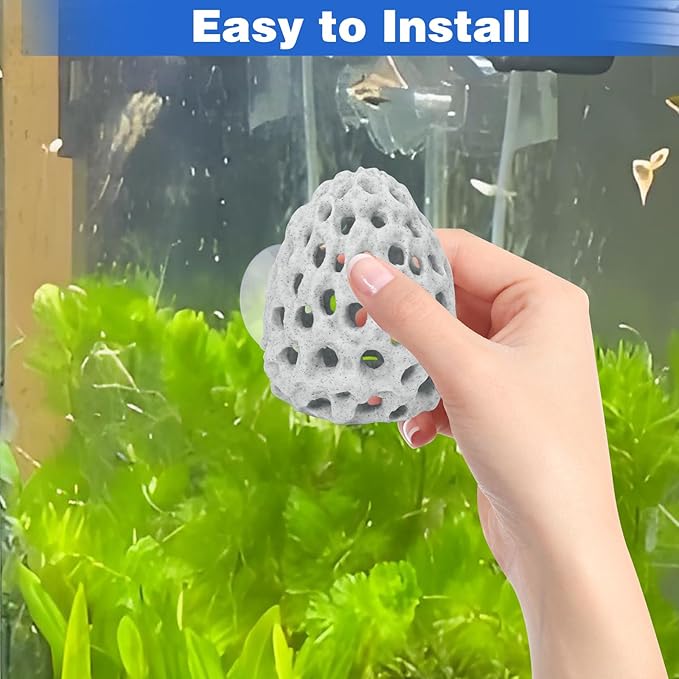 Shrimp Dome Hide Betta Habitat Fish Tank Tunnel with Suction Cup Aquarium Fish Cave Hideout Ornament Accessories for Shrimp Guppy Hiding Resting White