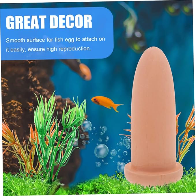 Pottery Clay Fish Breeding Cone for Angelfish and Shrimp Aquarium Spawning Pot Medium Light Brown Decorative Hatchery Incubator for Colorful Fish