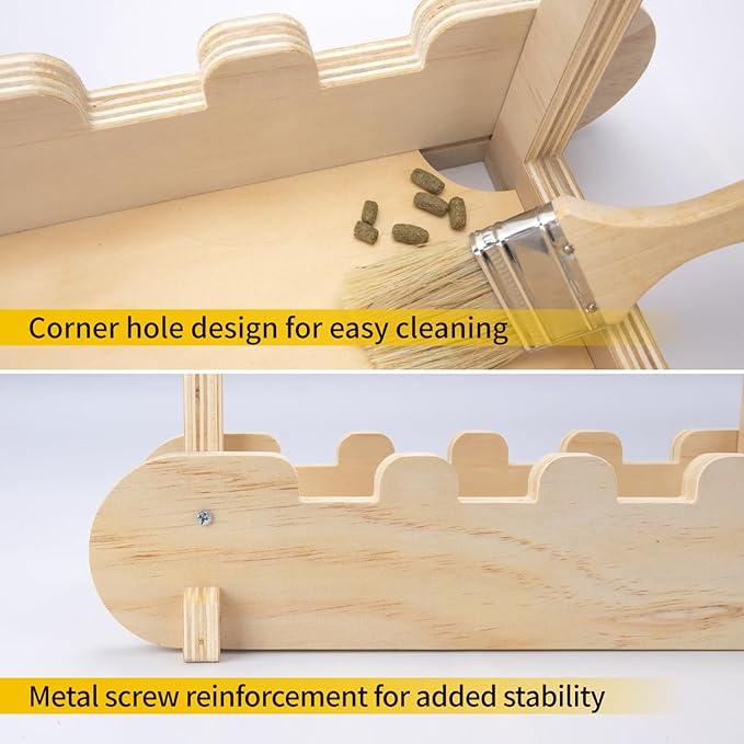 Chinchilla Suspension Bridge Wooden,Small Animals Wooden Bridge and Platform,Chinchilla Habitat Toys for Squirrel Hamster Ferret Guinea Pig Sturdy Easy to Clean