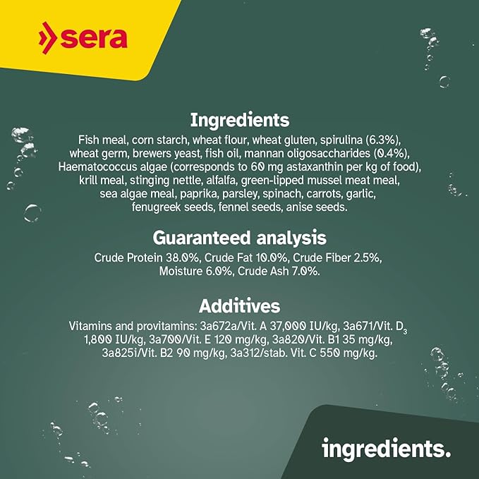 Sera Koi Professional Color 4.86 lb (2,200 g) | Colour Enhancing | Easily digestible koi Fish Food for Ponds | Premium Floating pellets with Omega acids | Fish Food for Ponds