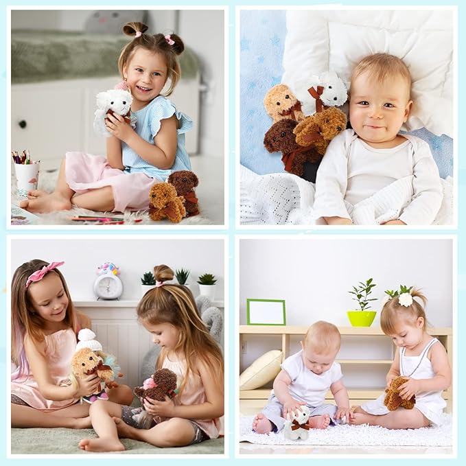 Liliful 80 Pcs 5 Inches Mini Plush Dogs Small Stuffed Dog Bulk Plush Toy Adopt a Dog Party Favors Stuffed Animal Puppy for Gift Bag Fillers Back to School Party Favor Gift Carnival Prize