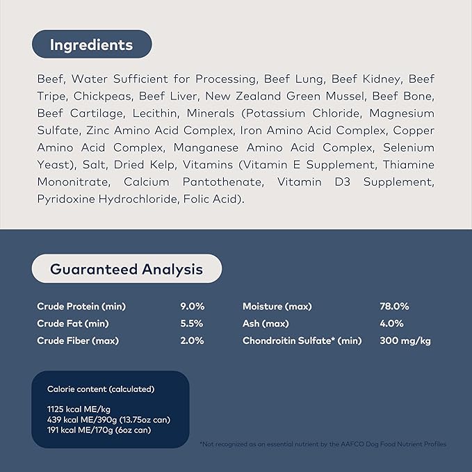 ZIWI Peak Canned Wet Dog Food – All Natural, High Protein, Grain Free, Limited Ingredient, with Superfoods (Beef, Case of 12, 13.75oz Cans)