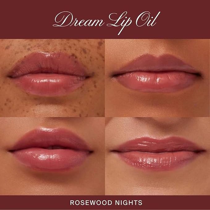 Summer Fridays Dream Lip Oil - Hydrating Tinted Lip Gloss Oil - Non-Sticky Formula with Skincare Benefits for Long-Lasting Softness + Shine - Effortless Beauty Gifts - Rosewood Nights (0.15 Oz)