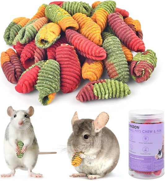 ERKOON Chinchilla Treats, Timothy Grass Chew Toys for Teeth for Rabbit Guinea Pig Gerbil Rat Dwarf Hamster (Large Size-1 Pack)