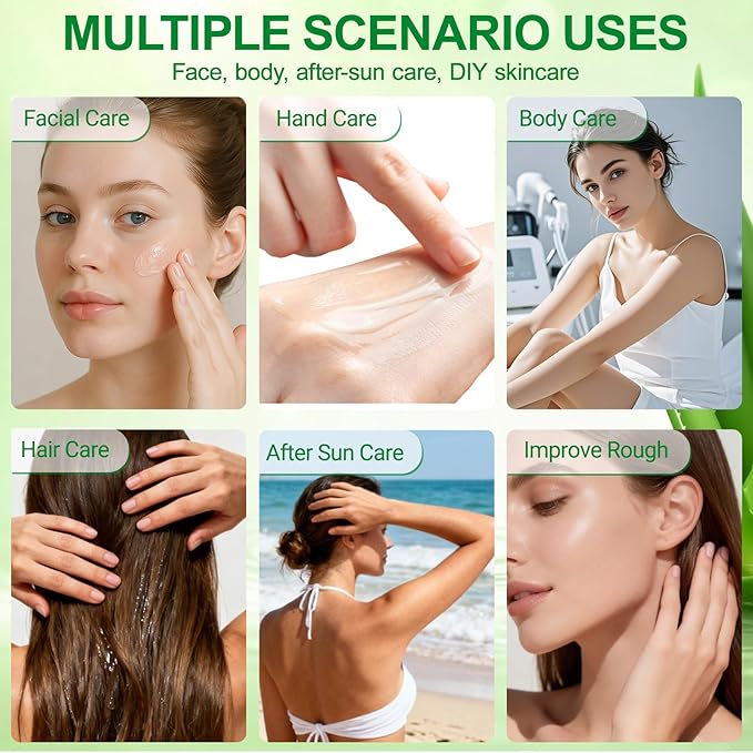 Erinde 30 Pack Aloe Vera Gel for Face, Hair & Body, 99% Pure Aloe Vera Gel for Sunburn Relief, After Sun Skin Care Relief, Skin Care Bulk Soothing Hydrating Aloe Gel Travel Size for All Skin Types