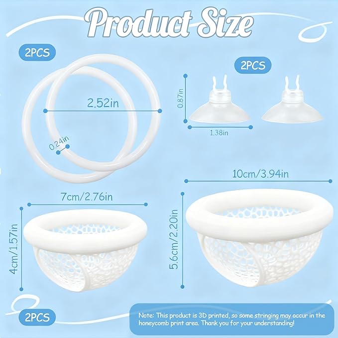 CAIJ Betta Exercise Ring & Floating Hammock Set, Aquarium Betta Fish Training and Feeding Rings, Multi-Functional Floating Resting Bed, Decorative Accessories for Small Fish Tanks White