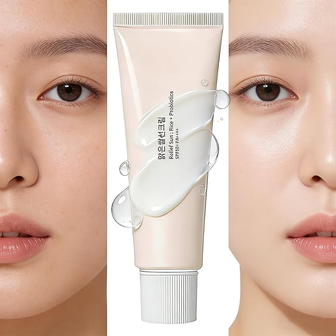 Relief Sun Organic Sunscreen SPF50+, PA++++ Rice and Probiotics | Korean Skin Care Solution for All Skin Types | Nourishing Skin Protection